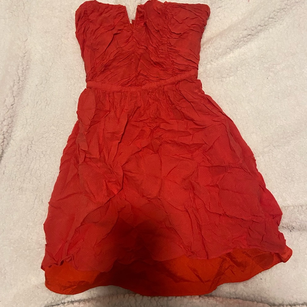 Strapless Red Dress (will wash clothes to get them fresh & wrinkles out)!